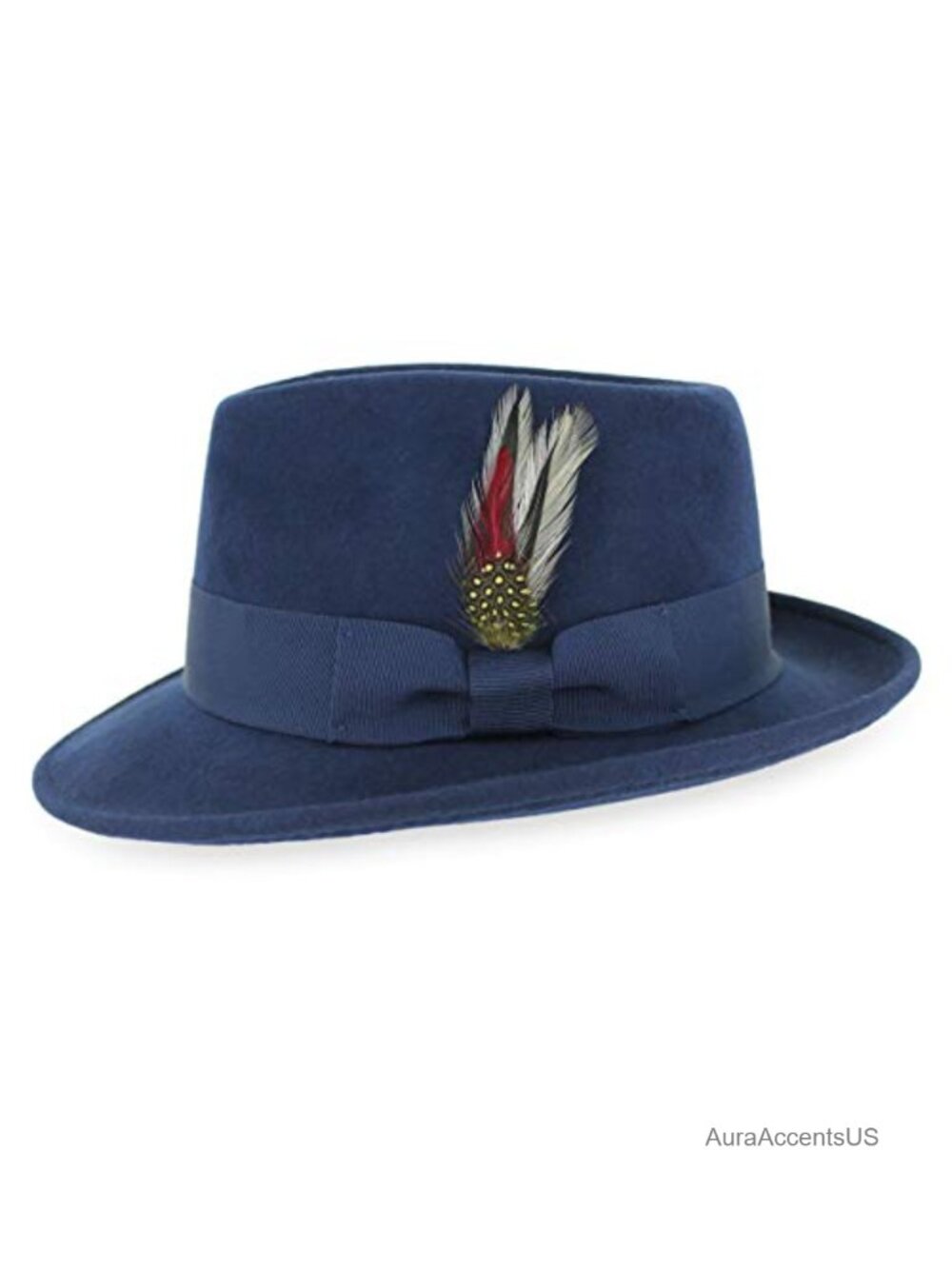 Men's Crushable 100% Wool Felt Fedora Hat Stain Resistant Travel Dress Hat